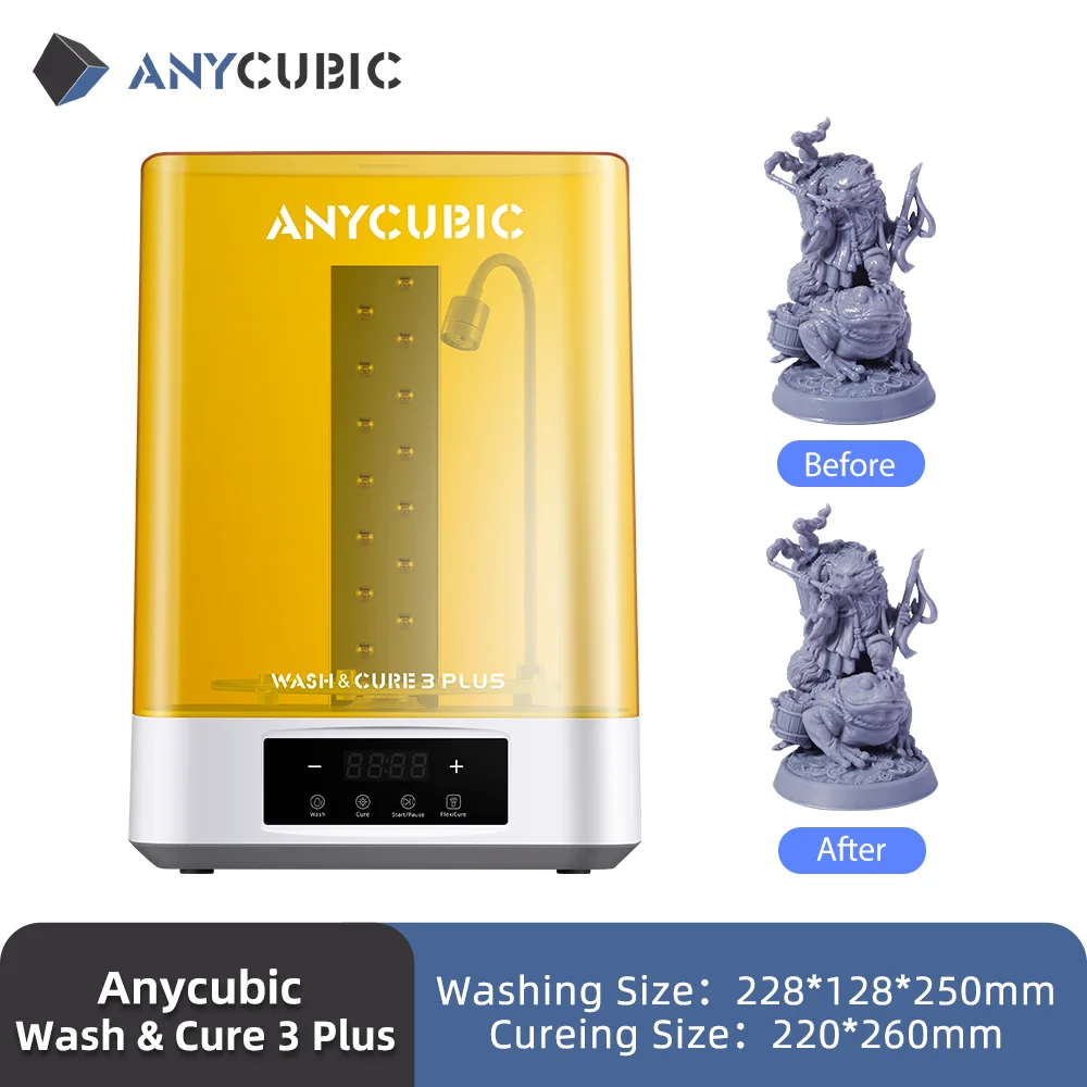 ANYCUBIC Wash & Cure 3 Plus 포톤 모노 M5s LCD 3D 프린터용 세척 경화 기계