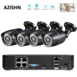 AZISHN 풀 HD 4CH POE 1080P NVR