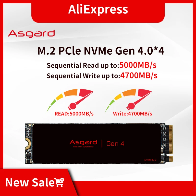 Asgard-M2 512Gb PCIe 4.0 Lite SSD NVME 512Gb 1Tb 2Tb 솔리드 스테이트 드라이브