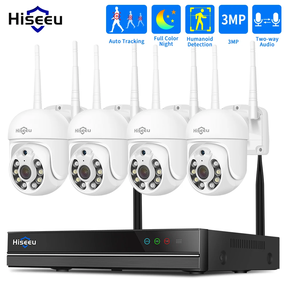 Hiseeu 와이파이 CCTV 카메라 보안 시스템 키트