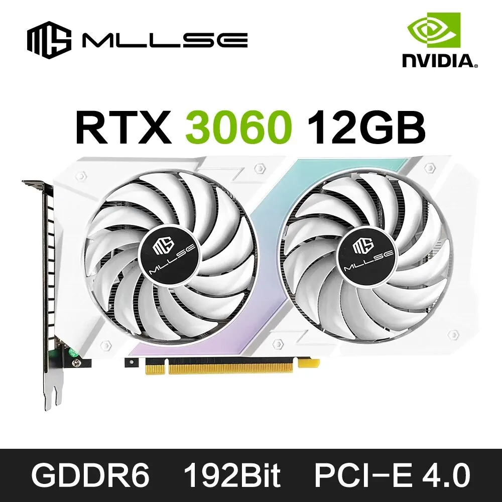 MLLSE RTX 3060 12GB 그래픽 카드 GDDR6 192Bit PCI Express 4.0 × 16 8Pin NVIDIA GPU Rtx 3060 게임 비디오 카드 Placa De Video