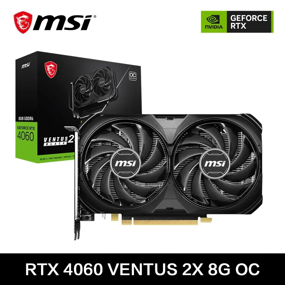 MSI GeForce RTX 4060 VENTUS 2X 블랙 8G OC 게이밍 그래픽 카드