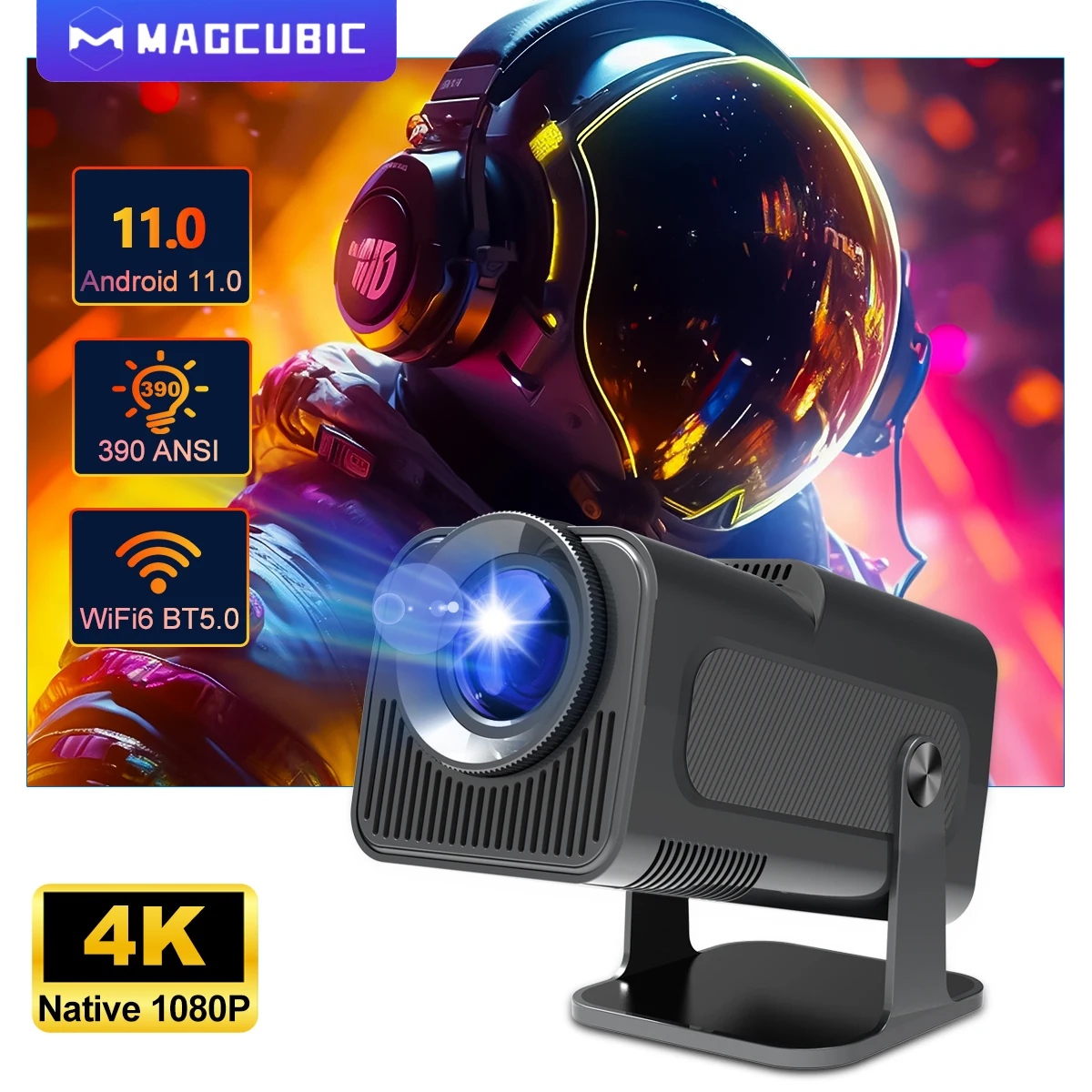 Magcubic 4K 안드로이드 11 프로젝터