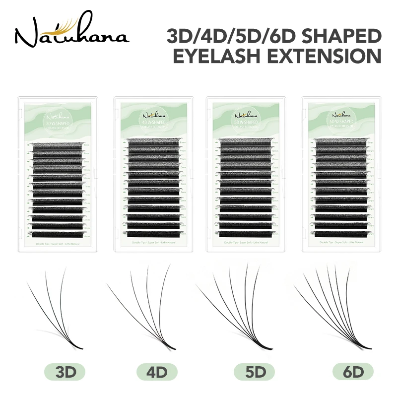 NATUHANA 3D 4D 5D 6DW 모양의 속눈썹 익스텐션