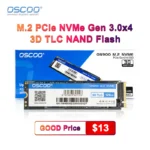 OSCOO NVMe M2 SSD 1TB 512GB 256GB 128GB PCI-e 3.0 X4 솔리드 스테이트 드라이브