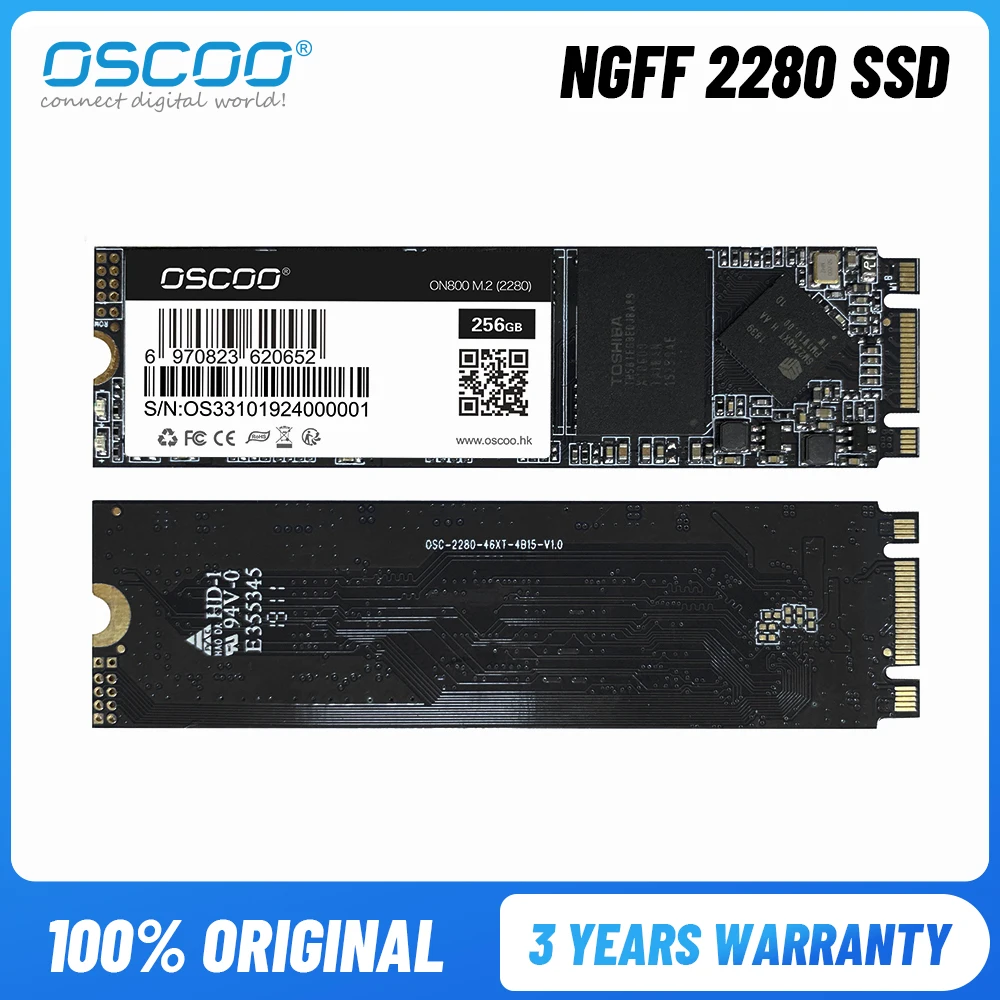 OSCOO 노트북 컴퓨터 데스크탑용 HDD 하드 디스크 2280 SSD M2 NGFF SATA