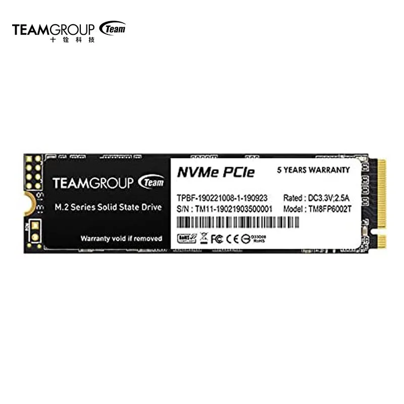 TEAMGROUP 3D NAND TLC NVMe 1.3 PCIe Gen3x4 M.2 2280 내장 SSD