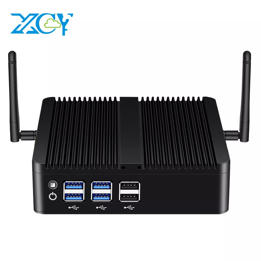 XCY 팬리스 미니 PC 인텔 코어 i7 4500U i5 4200U 기가비트 이더넷 HDMI VGA 디스플레이