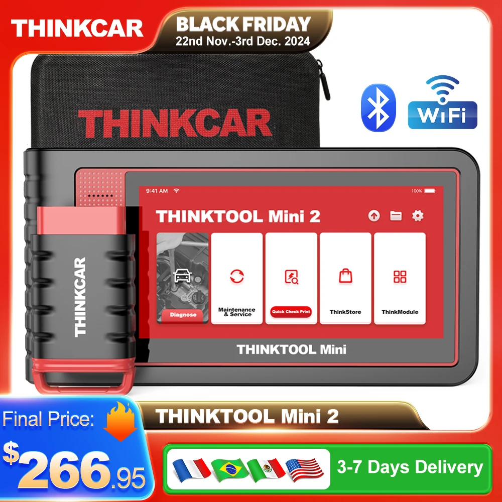 THINKCAR Thinktool Mini/THINKTOOL Mini 2 OBD2 진단 도구 모든 시스템 진단 자동 스캐너 ECU 코딩/활성 테스트 CANFD